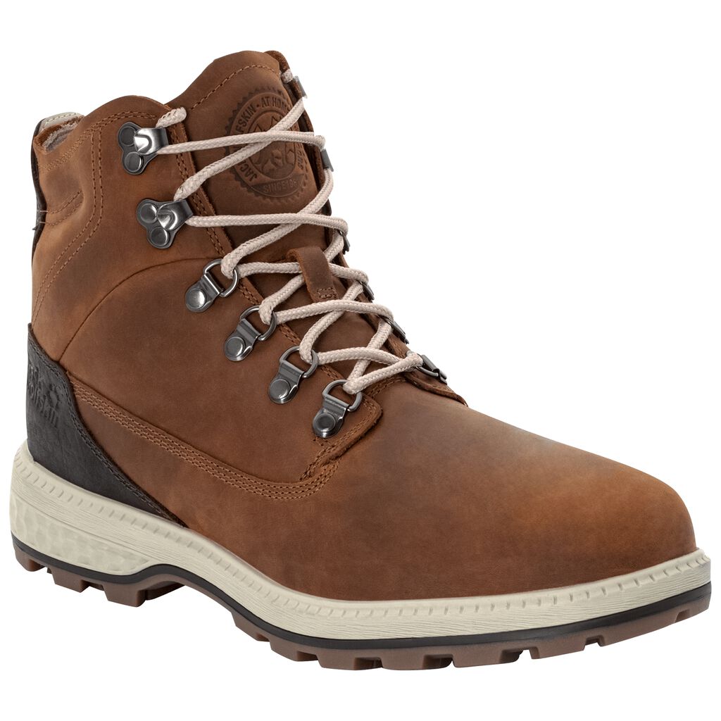 Jack Wolfskin JACK MID παπουτσια casual ανδρικα καφε/ασπρα | GR4493546